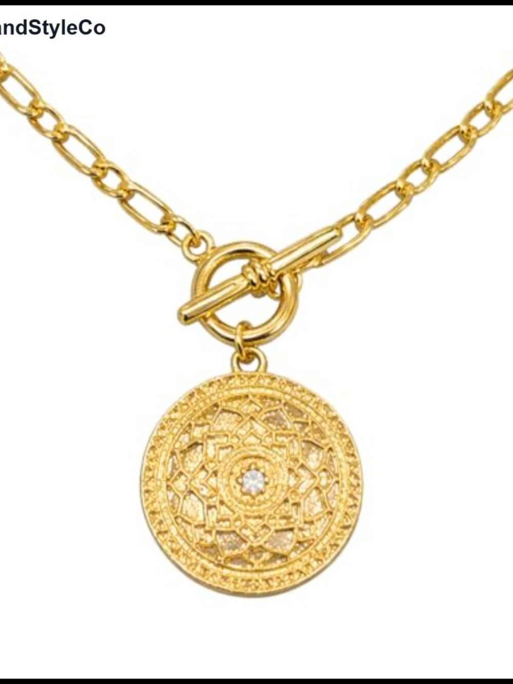 Vintage Coin Medallion Pendant Necklace for Women